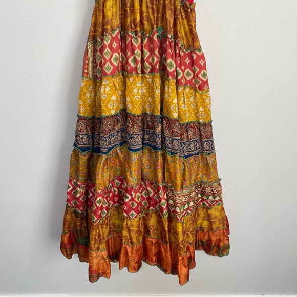 Patchwork Tiered Maxi Dress - Picture 2 of 5